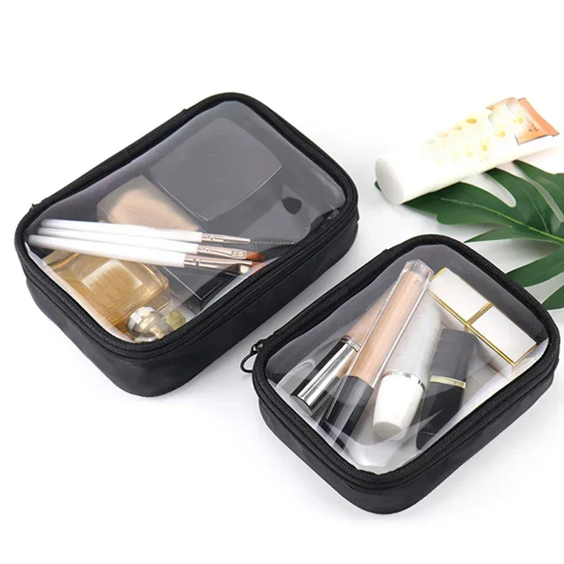 sac à cosmétiques transparent étanche pour femmes, trousse de maquillage de voyage avec fermeture éclair, organisateur de lavage de beauté, trousse de toilette de bain, kit