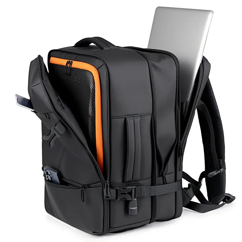 sac à dos étanche extensible pour voyage d'affaires, sac pour ordinateur portable 15.6 pouces, chargeur usb, sac à dos de banlieue de grande capacité pour hommes et femmes