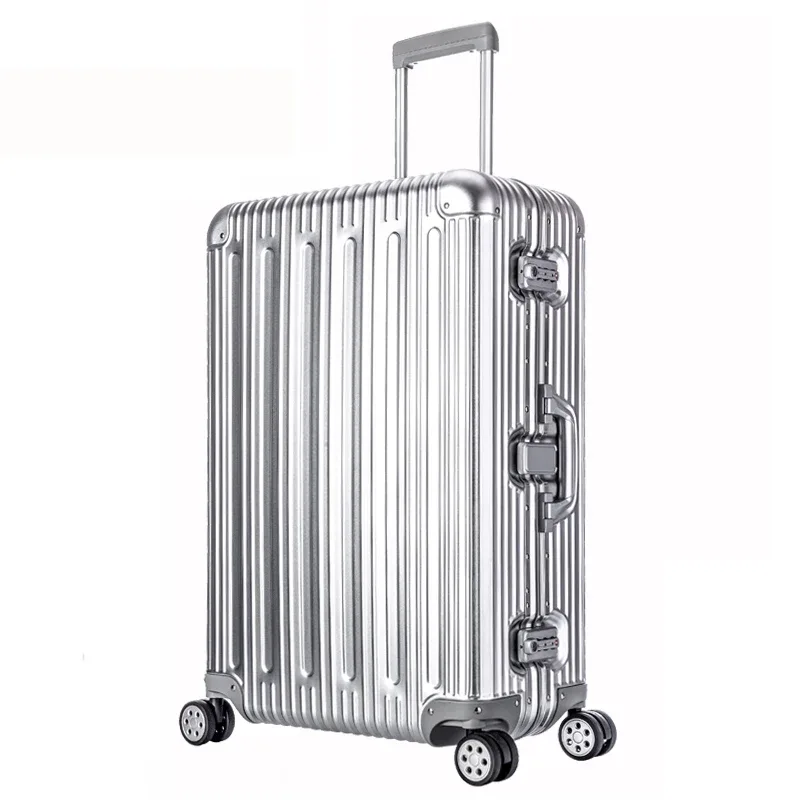 Nouvelle valise à roulettes rigide en alliage d'aluminium de haute qualité, valise de voyage, 20 po, 26 po, 30 po, 31 po, 33 po, bagages en soute