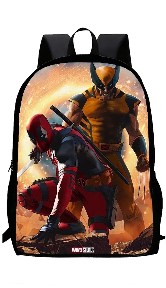 classique populaire d-deadpool w-wolverine imprimer 1/3 pièces/ensemble étudiant sacs d'école sac à dos pour ordinateur portable sac à dos avec sac à déjeuner porte-crayon