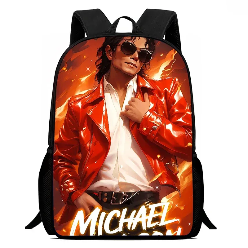 sac à dos imprimé michael jackson de haute qualité, sac de 15 pouces, grands sacs à dos pour ordinateur portable, cartable léger pour garçons et filles, étudiants