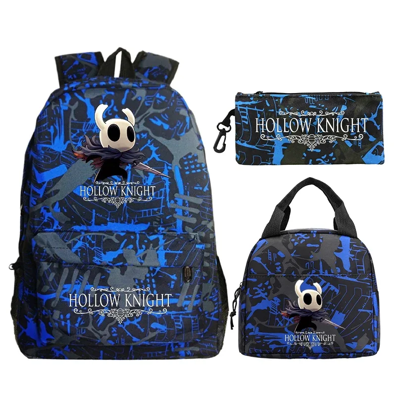 lot de 3 sacs à dos game hollow knight, sac à déjeuner et trousse à crayons, sac d'école léger pour garçons et filles, sac à dos de voyage pour étudiants, sac à dos pour ordinateur portable et livres