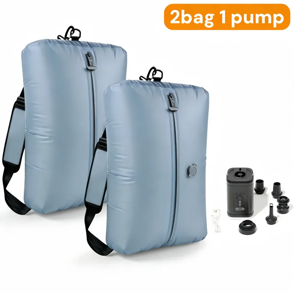 sacs de rangement sous vide 34l pour voyage, sacs de compression réutilisables pour l'extérieur avec pompe à air, organisateurs de vêtements, cubes d'emballage