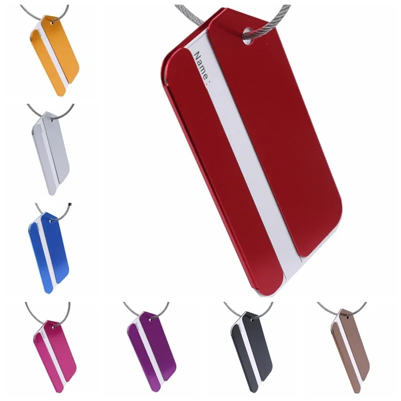 étiquettes de bagage pour valises mode couleur unie femmes hommes valise sac étiquette nom id adresse portable