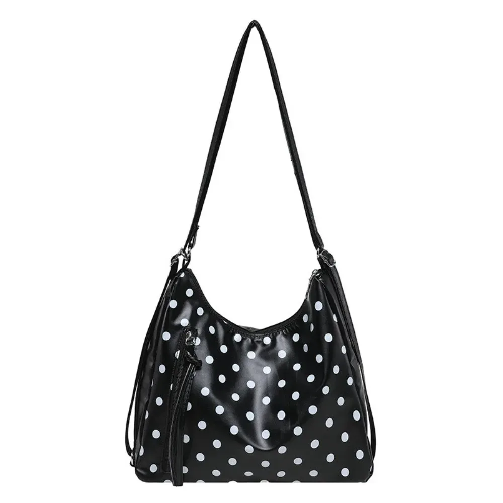 sac à bandoulière en cuir pu à pois, léger, grande capacité, sac fourre-tout, sac à dos, sac sous le bras, sac seau, pour usage extérieur