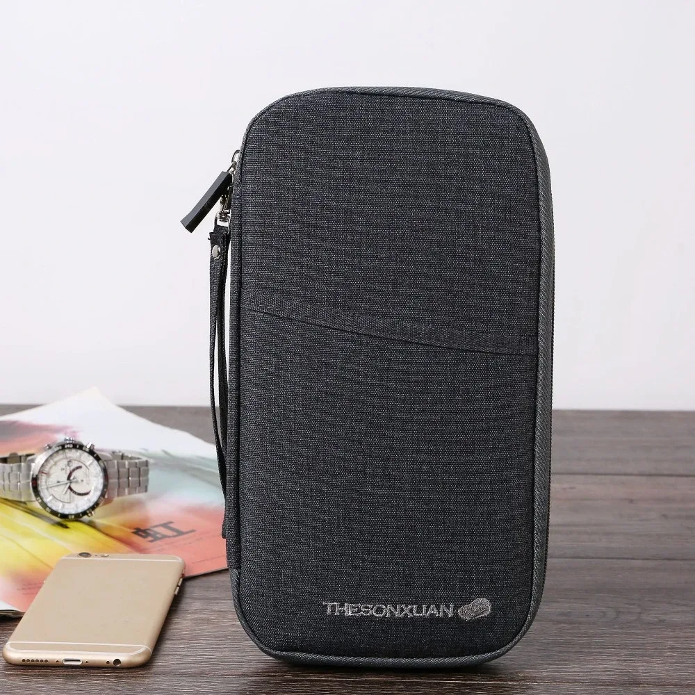 nouvelle pochette de voyage pour passeports, organisateur multifonctionnel pour billets et cartes rfid, idéal pour l'enregistrement à l'avion en famille, unisexe