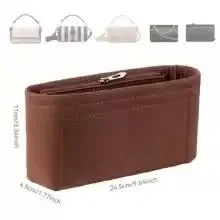 organisateur de sac en feutre homefish, organiseurs de maquillage, doublure idéale pour les sacs à main de marque pour femmes et les trousses de cosmétiques