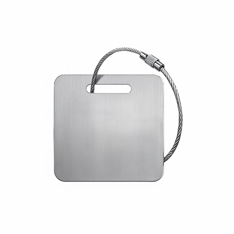 étiquette de bagage avec texte personnalisé, étiquette de valise personnalisée en acier inoxydable, accessoires de voyage anti-perte, étiquettes d'identification de gravure laser