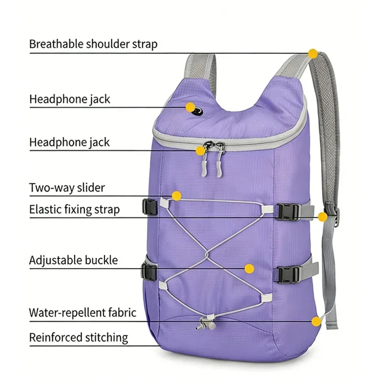 sac à dos de randonnée multifonctionnel pliable ultra-léger pour sports de plein air, alpinisme, travail et camping