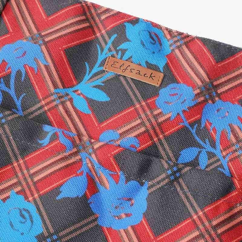 elfsack 2025 hiver nouveautés décontracté y2k dessin animé lapin couleur bloc plaid sac fourre-tout pour femme