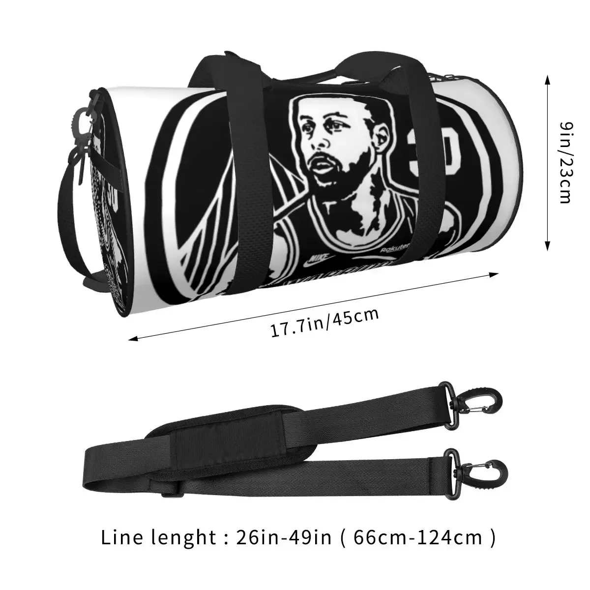 sac de voyage inspiré du basket-ball avec silhouette de stephen curry et numéro 30 – idéal pour les voyages d'hiver et les escapades de 3 jours – offre spéciale