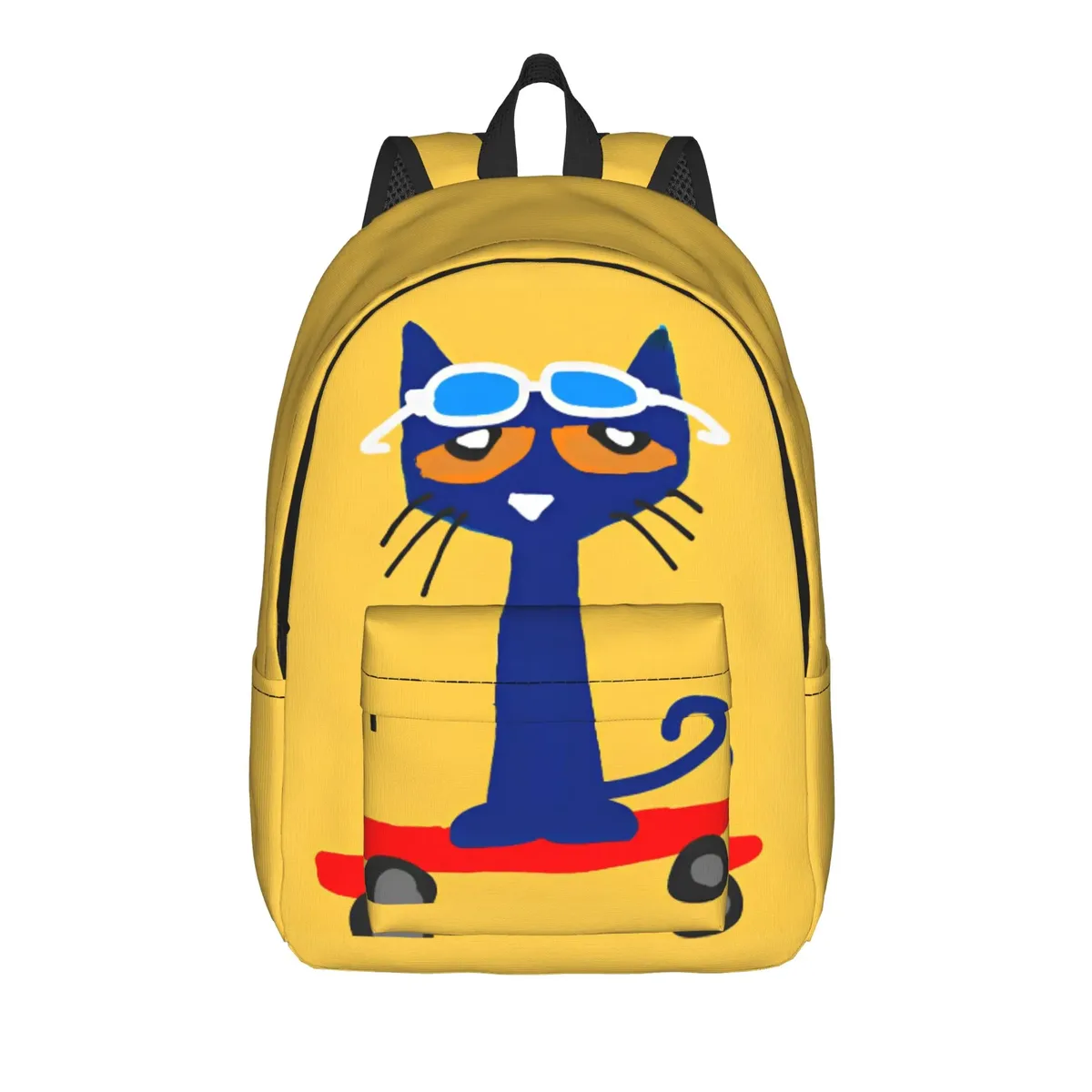 sac à dos cartoon pete the cat pour hommes et femmes, sac à bandoulière tendance pour étudiants, sac à bandoulière pour le travail, sac à bandoulière pour le collège, durable