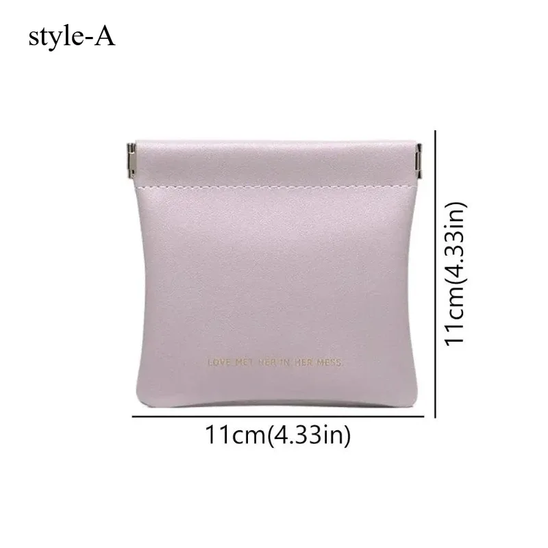 sac de rangement pour écouteurs avec fermeture automatique, sac de rangement pour écouteurs filaires, porte-monnaie en pu, mini sac portable pour rouge à lèvres et maquillage