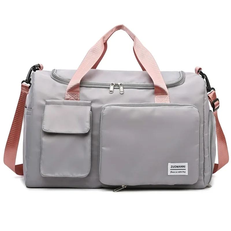 sac de voyage à main de grande capacité pour femmes, sacs de sport de nuit avec compartiment à chaussures, sacs de sport et de fitness pour femmes, 2024