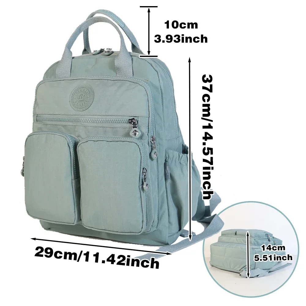sac à dos d'école léger de grande capacité, sac de voyage multi-poches, matériau en nylon résistant à l'usure, bretelles confortables.