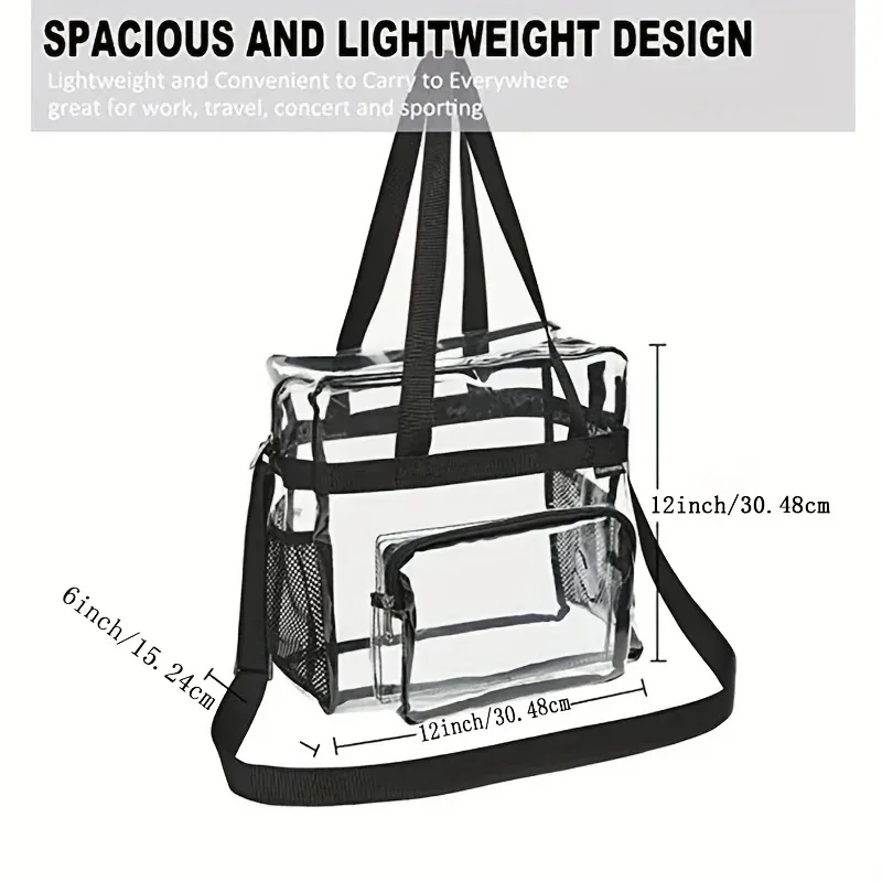 sac de voyage portable en pvc de grande capacité et design transparent pour une organisation et un lavage faciles
