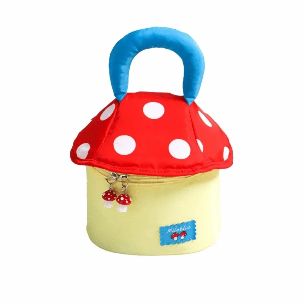 trousse de maquillage mignonne de grande capacité, maison de champignon, étui à cosmétiques esthétique portatif, étui de rangement, trousse de toilette multifonctionnelle