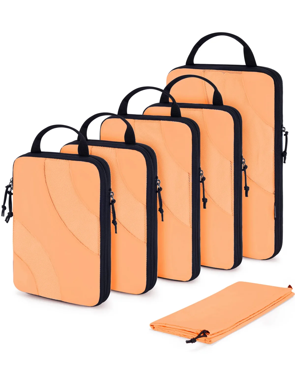 bagsmart-cubes d'emballage de compression pour bagages, organisateurs de valise légers, ensemble de sacs de voyage, 6 ensembles