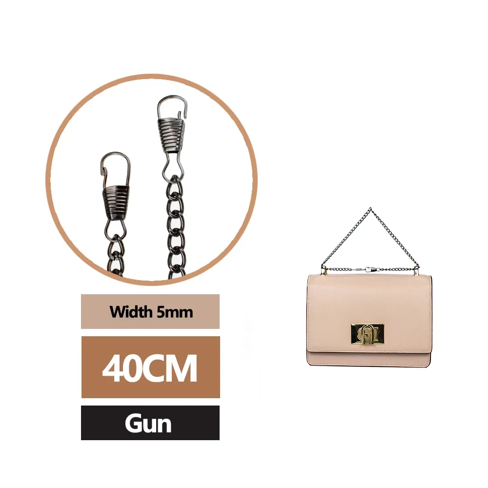 sacs en métal jopurse avec boucles pour femmes, sangle initiée pour sacs, remplacement de sac à bandoulière, accessoires jobag, largeur 5mm, 40 cm, 60 cm, 120cm