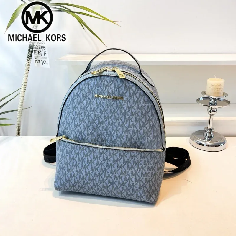 sac à dos décontracté et tendance pour femmes michael kors, modèle mk classique vintage à motif floral, sac de voyage multifonctionnel de luxe léger pour les vacances.