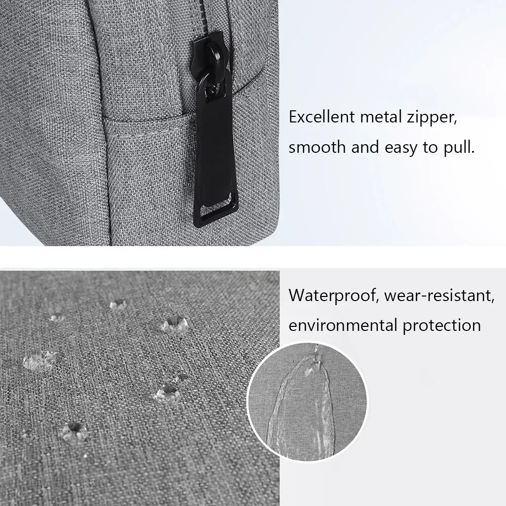sacs de rangement numériques portables, organisateur de gadgets usb câbles fils chargeur batterie fermeture éclair sac à cosmétiques, étui accessoires