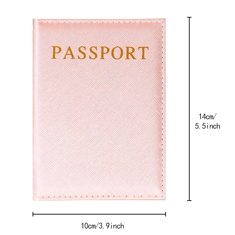 porte-passeport série lettres roses plan aérien accessoires de voyage couverture d'identité portable carte bancaire passeport affaires portefeuille en polyuréthane