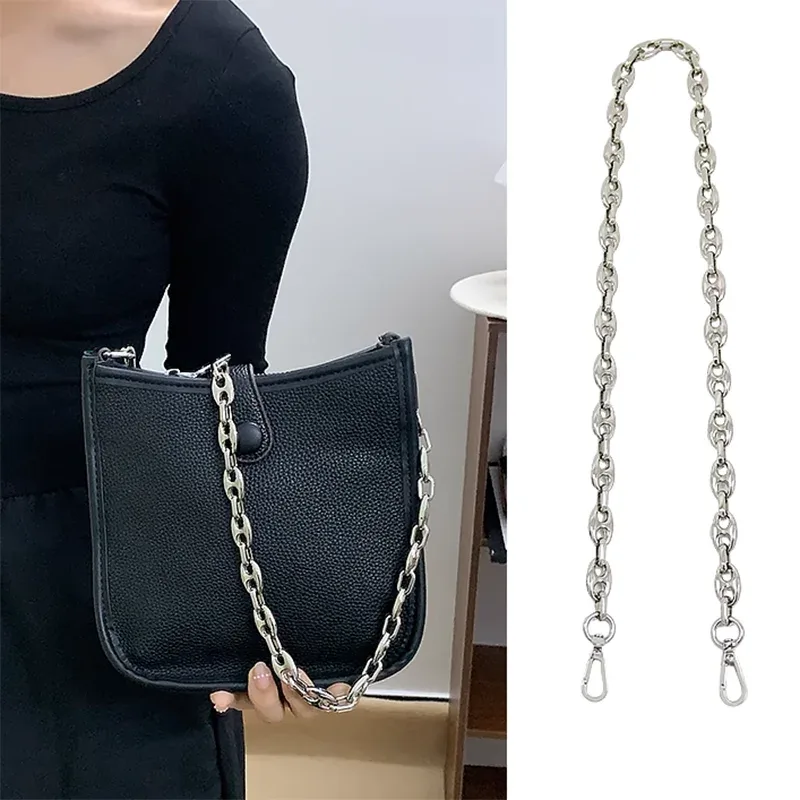 chaîne de sac en métal de haute qualité, sangle de transformation de remplacement sous les bras, sac à bandoulière, chaînes d'extension, accessoires de bricolage
