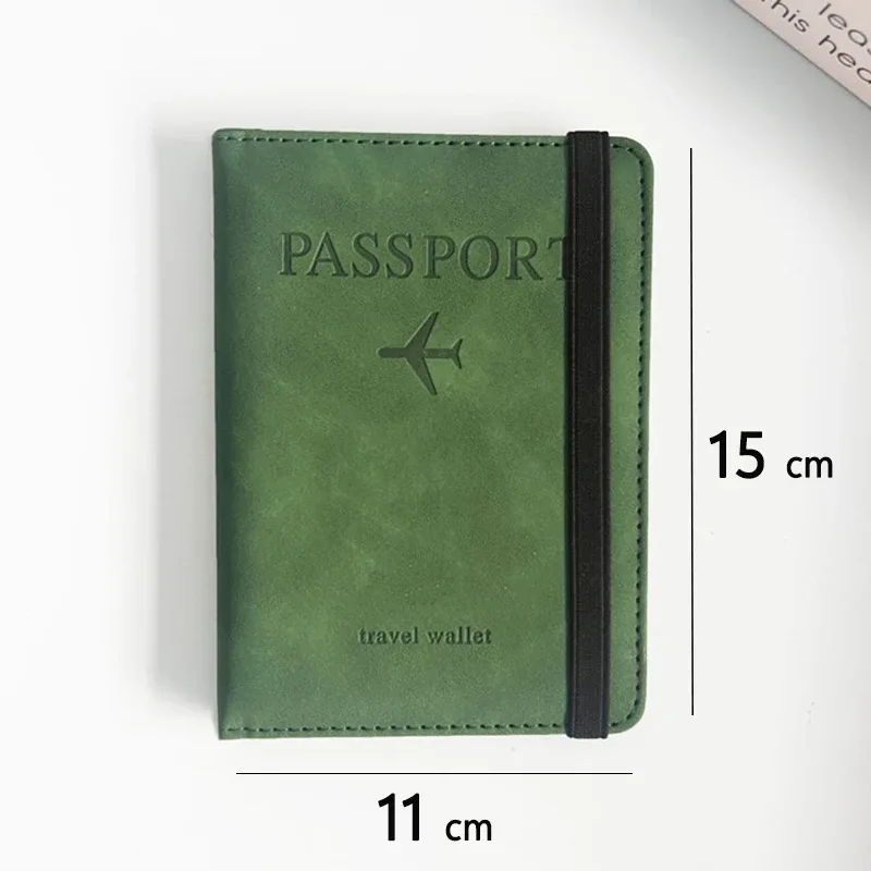 rfid anti blocage mince porte-passeport housse portefeuille de voyage pour hommes femmes multi-fonction id porte-carte bancaire accessoires