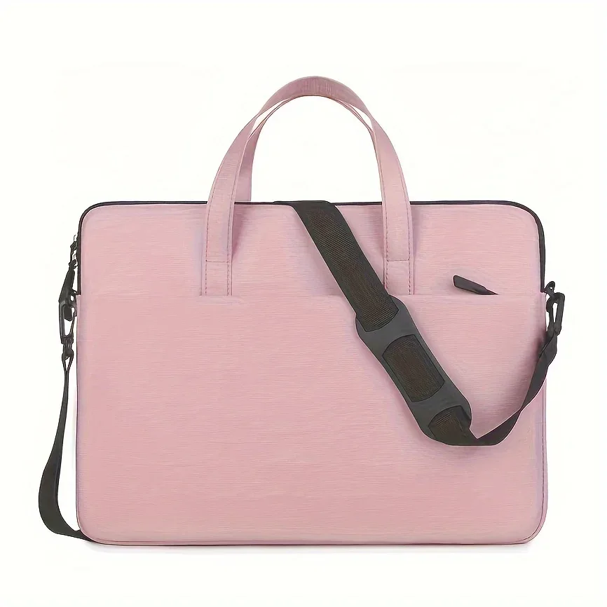 sac pour ordinateur portable uni, léger et portable, pochette de voyage professionnelle pour ordinateur portable, sacoche de bureau à bandoulière zippée