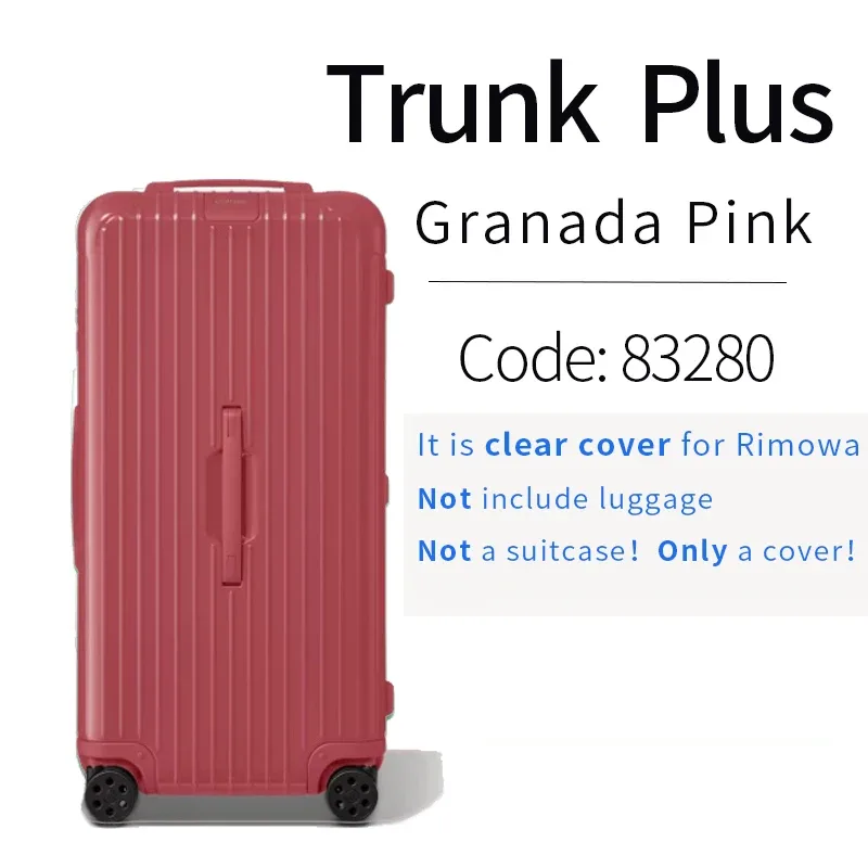 housse transparente pour valise rimowa clear protective cover essential trunk plus 33 pouces, housse de protection pour bagages rimowa