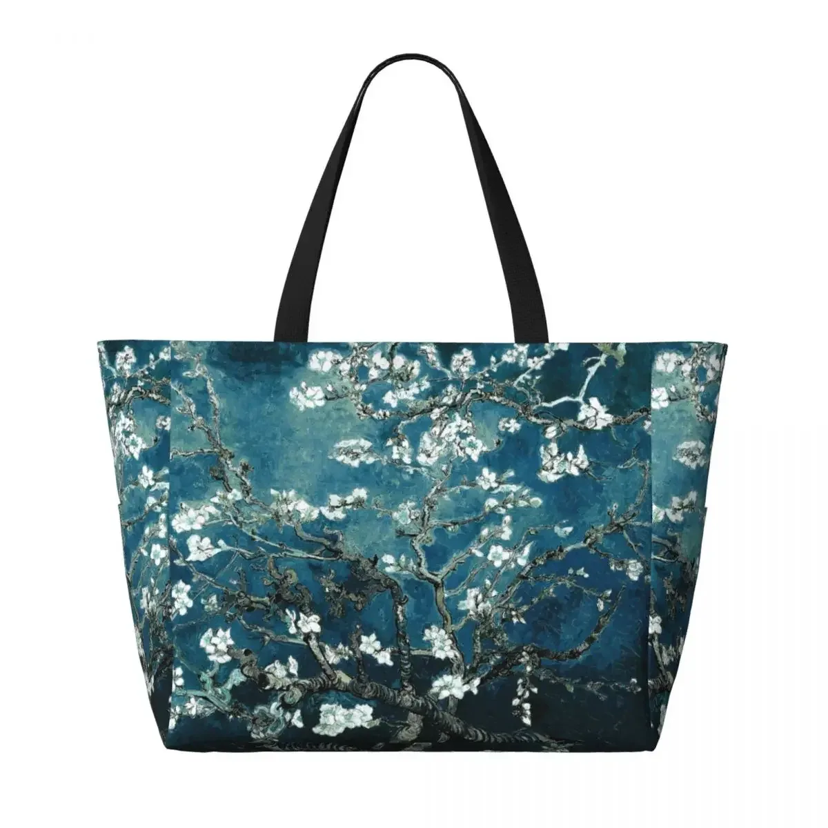 Sac fourre-tout personnalisé Van Gogh fleurs d'amande femmes grande capacité fleurs peinture salle de sport plage sacs de voyage