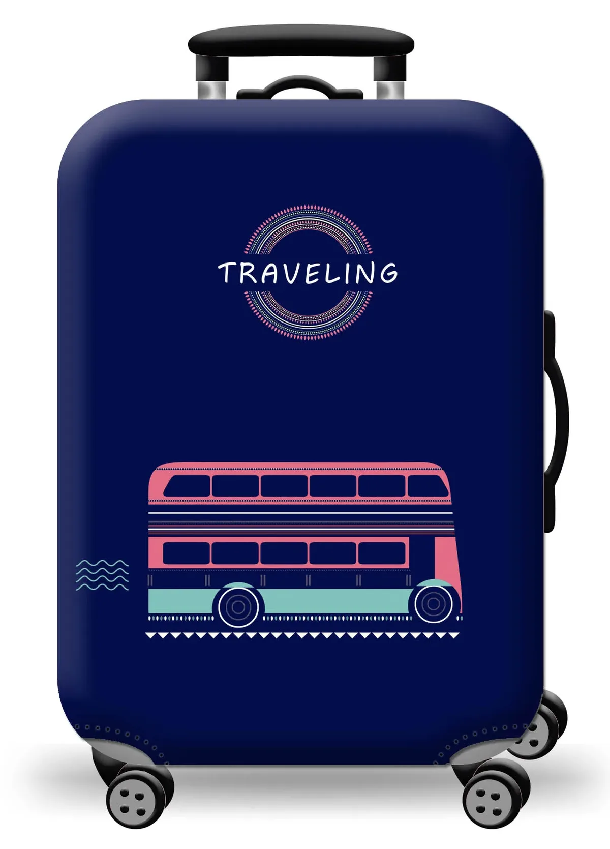 housse de protection pour bagages en tissu extensible, étui anti-poussière pour bagages, adapté à la valise de 18 à 32 pouces, organisateur de voyage