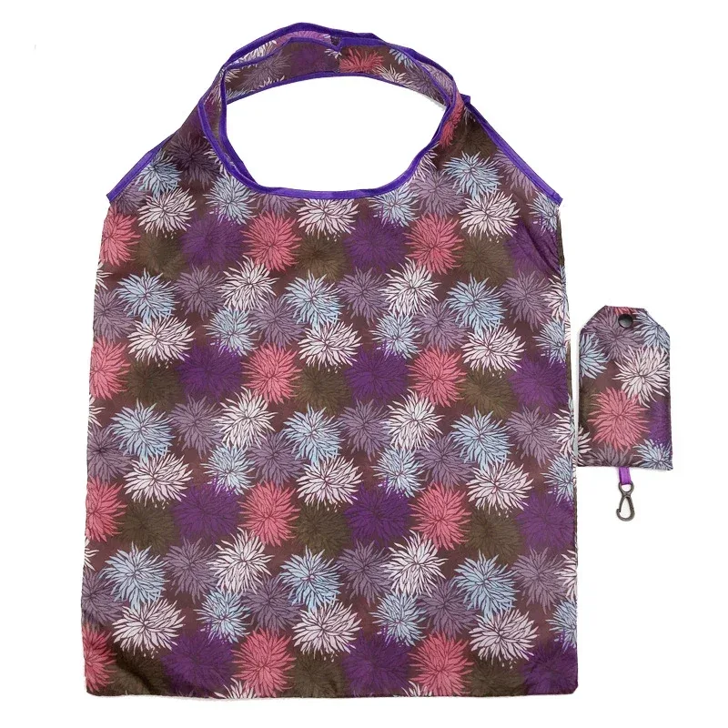  sac à main fourre-tout écologique pliable imprimé à la mode – sac de voyage et d'épicerie de grande capacité avec pochette sacs à provisions