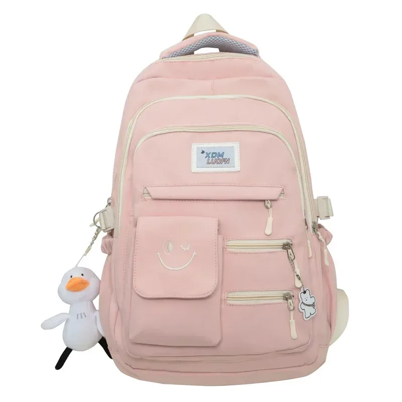 sac à dos en polaire de grande capacité pour filles, sacs à dos de voyage en plein air, grands sacs d'école, lettre, carillon de rue, mignon, nouveau