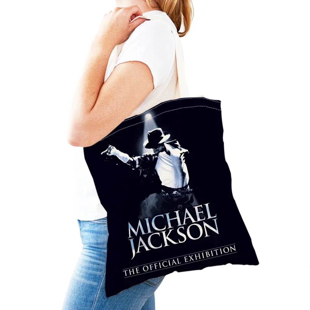sacs à main michael jackson lady, double impression, super star, sac fourre-tout pour femme, léger, album, sac à main pour fille