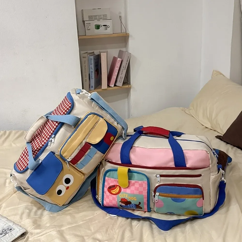 nouveau sac de voyage en tissu oxford, sac à main de maternité léger au design mignon, sac de transport de grande capacité pour voyage de week-end