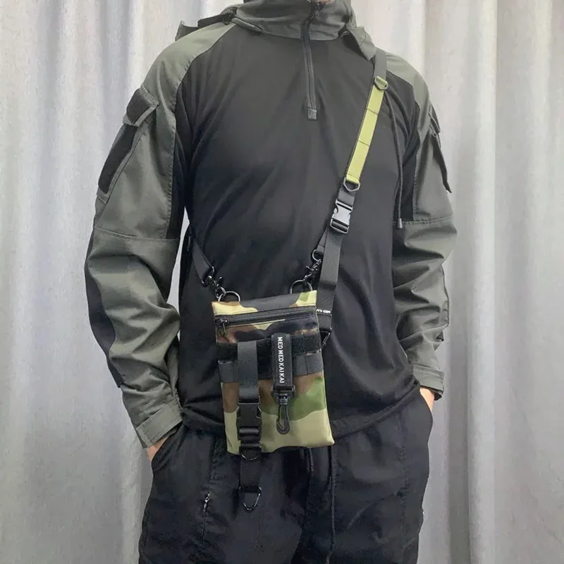 sangle de sac bandoulière tactique à dégagement rapide et réglable pour homme, style techwear, accessoires de sac pour sport et plein air