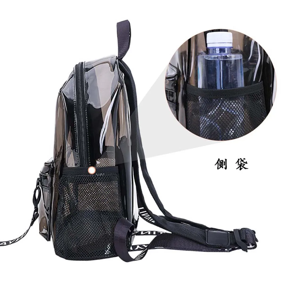 sac à dos transparent en pvc imperméable pour femmes, cartable de voyage de plage, sac de msi pour filles, nouvelle mode, vente en gros