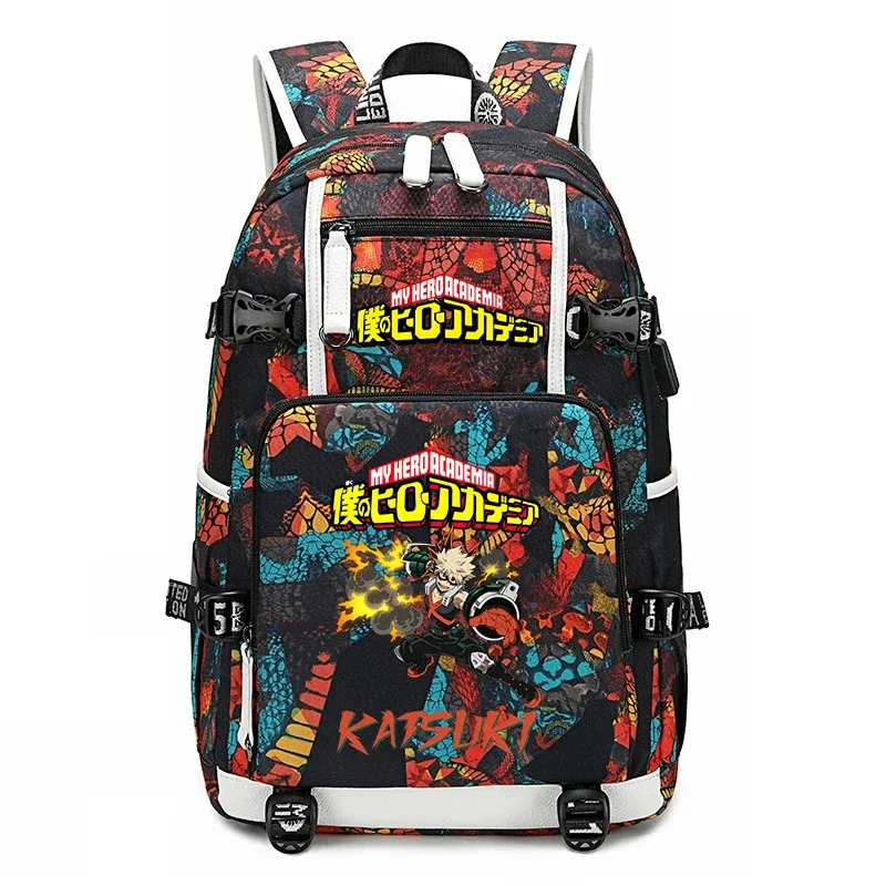 sac à dos d'école imprimé my hero academia, sac à dos unisexe de grande capacité pour garçons et filles, sac à dos de voyage décontracté