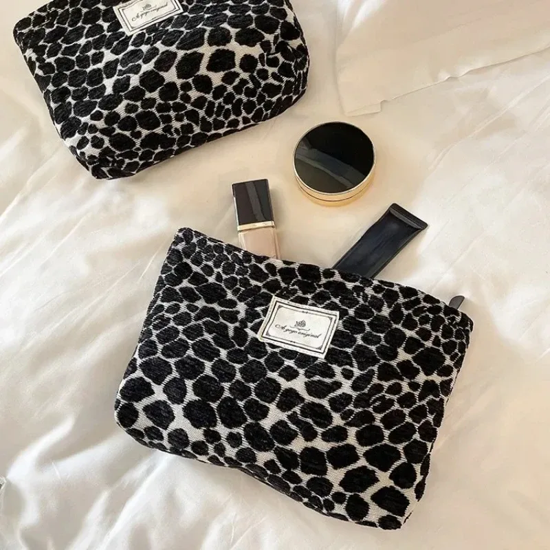 sac de maquillage imprimé léopard, sacs de toilette de voyage épais, sacs à cosmétiques, étuis, sac à main, sacs de maquillage, sac organisateur de maquillage