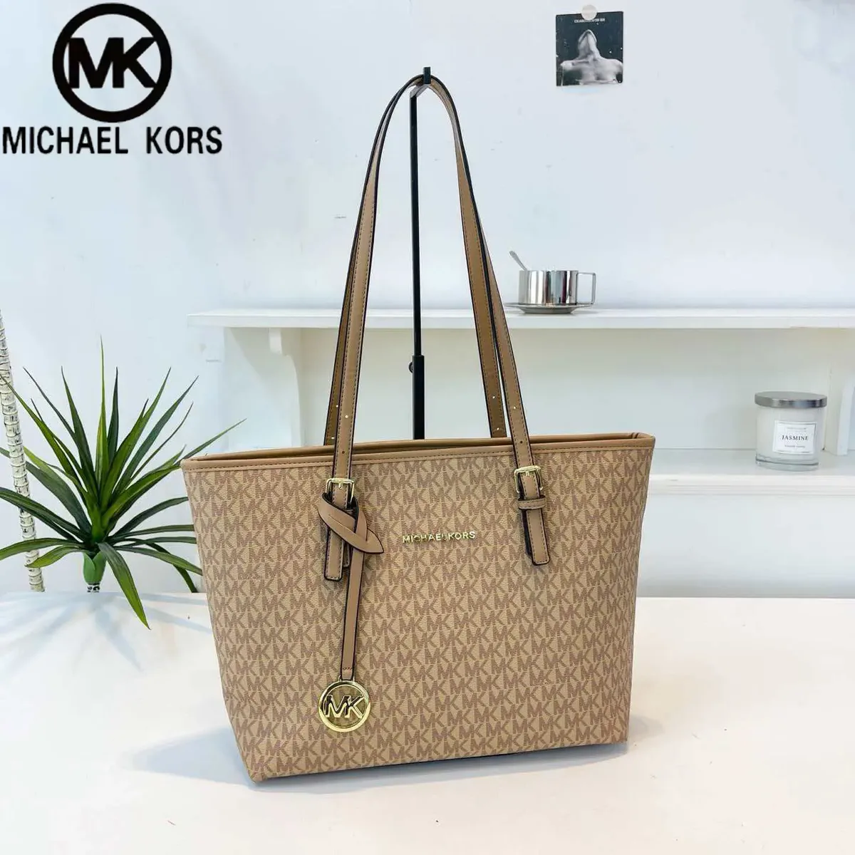 michael kors ole jet set 2026 nouveau sac à main de luxe décontracté grande capacité pour femme mk sac fourre-tout à lettres