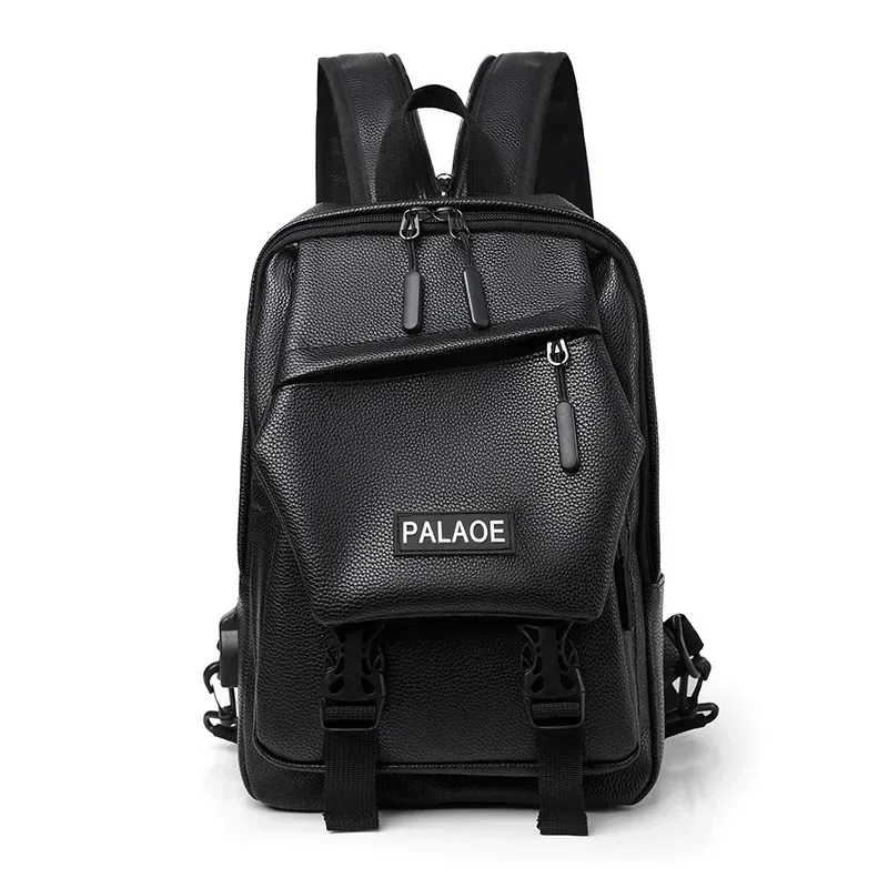 mini sac à dos pour hommes, petit sac de poitrine multifonction, cartable de voyage, sac à dos en cuir pu 2024