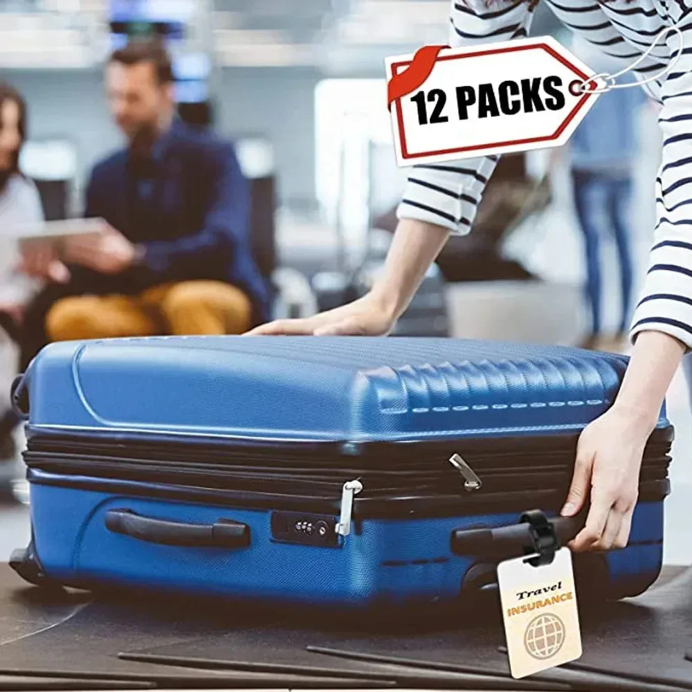 étiquette de bagage avec photo personnelle personnalisée, peut être utilisée pour les sacs à dos, les valises, design élégant, cadeau parfait pour les vacances et les anniversaires