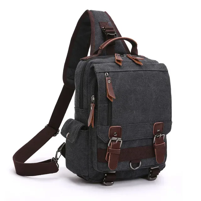 sac à dos en toile pour homme et femme, sacoche de voyage multifonctionnelle