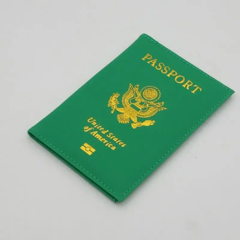 couverture de passeport américain en cuir pour fille, porte-passeport de voyage personnalisé