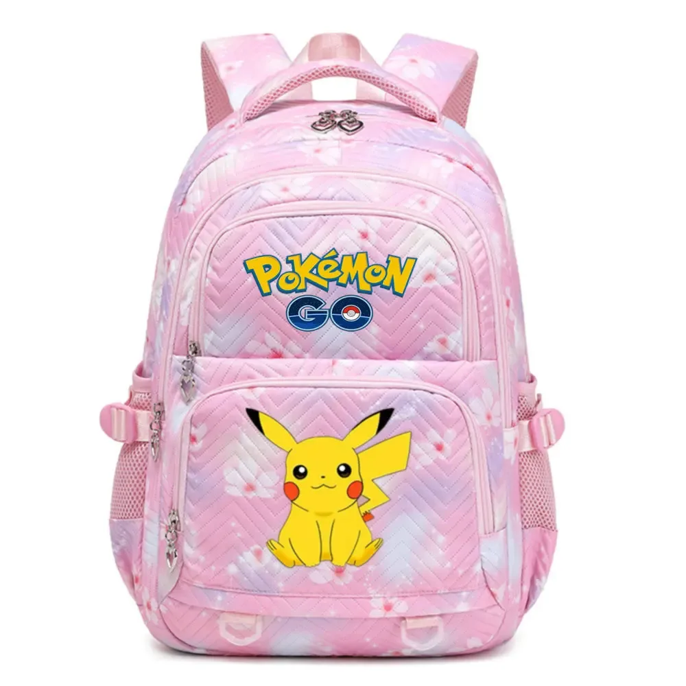 sac à dos pokemon pikachu de grande capacité pour filles, sac de voyage quotidien, sac à bandoulière pour femmes, 4 couleurs