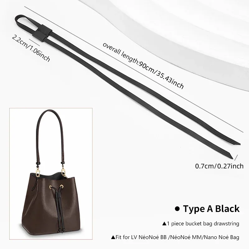 wuta – sac à bandoulière 100% authentique pour for lv noe bb nano, petits sacs seau, accessoires de remplacement, cordons de tension