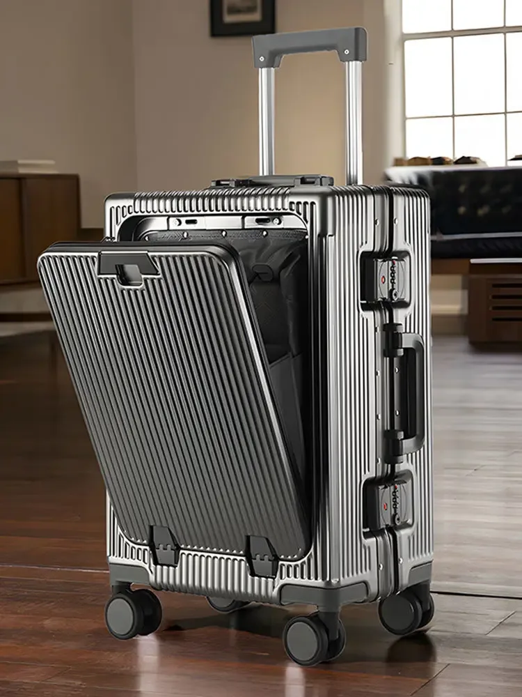 Nouvelle valise de voyage d'affaires multifonctionnelle 2026 à ouverture frontale, robuste pour l'embarquement des passagers