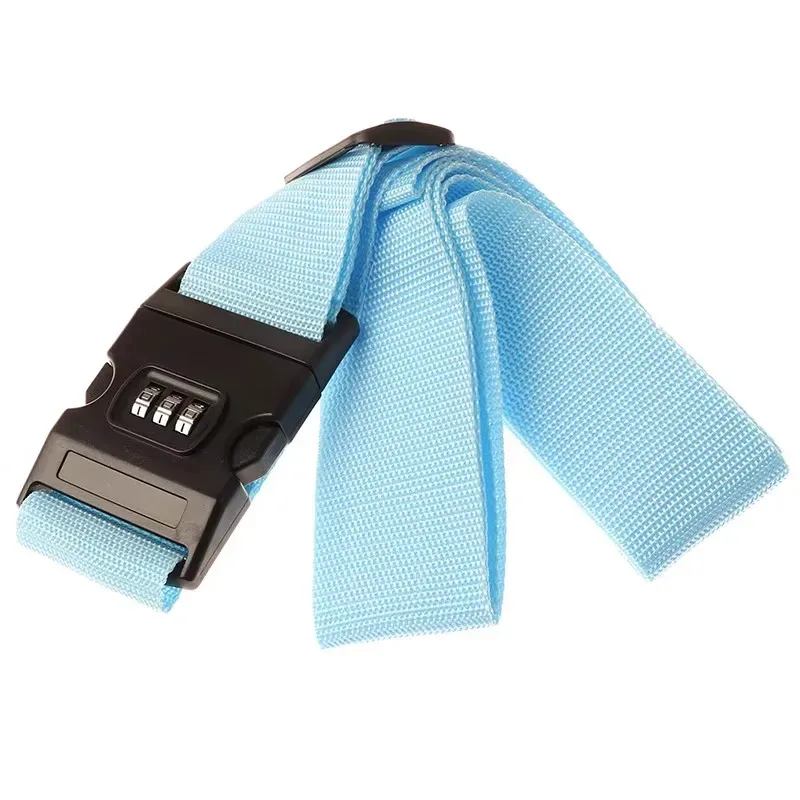 sangle de bagage réglable, ceinture d'emballage, accessoires essentiels de voyage, fournitures de valise, ceinture de partenaires, serrure de ciphage, sangle de valise, 1 pièce