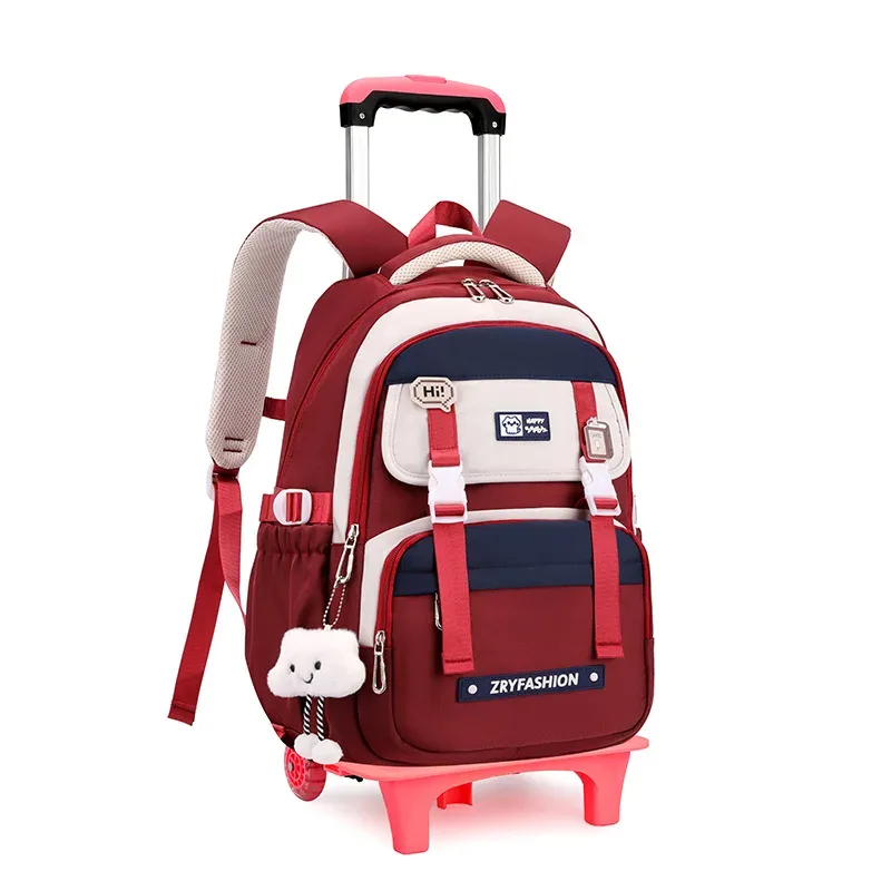 nouveau sac à dos scolaire 2025 avec roulettes, sacs à dos à roulettes pour adolescentes, sac à dos roulant pour étudiants, sacs de voyage